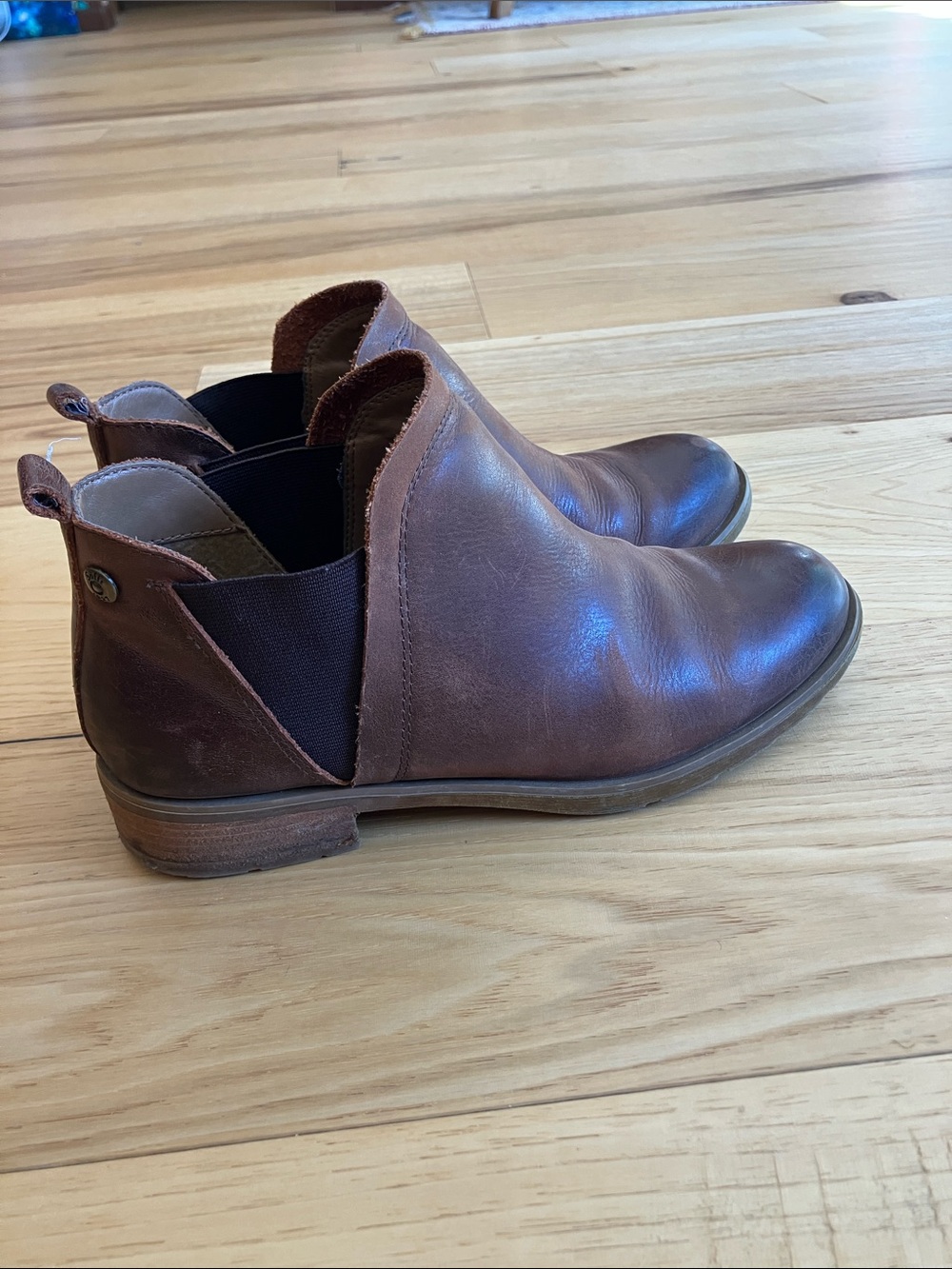 Sofft Brown Leather Chelsea Boots, 9.5